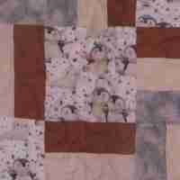 Christmas Penguins Baby Quilt detail 2