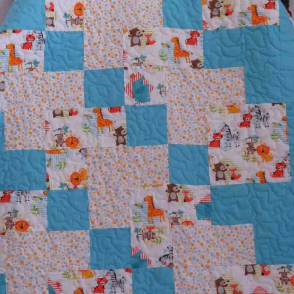 Animal Friends Baby Quilt Detail 6