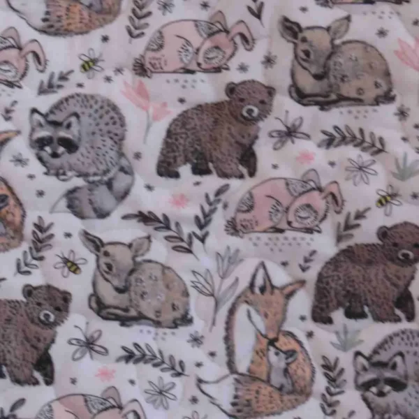 Woodland Babies Baby Quilt detail 8