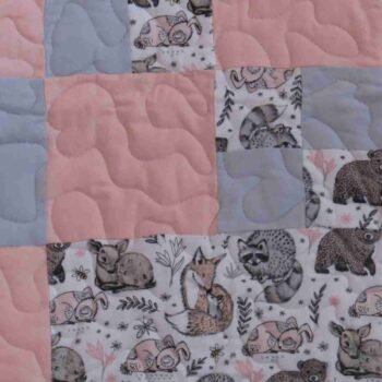 Woodland Babies Baby Quilt detail 4