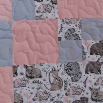 Woodland Babies Baby Quilt detail 4