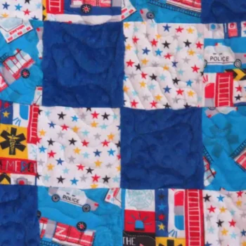 First Responders Baby Quilt detail 6