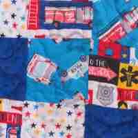 First Responders Baby Quilt detail 4
