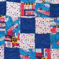 First Responders Baby Quilt detail 3, baby boy quilts