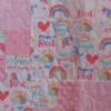 Unicorns and Rainbows baby quilt detail 7