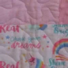 Unicorns and Rainbows baby quilt detail 6