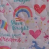 Unicorns and Rainbows baby quilt detail 5