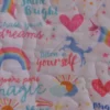 Unicorns and Rainbows baby quilt detail 2