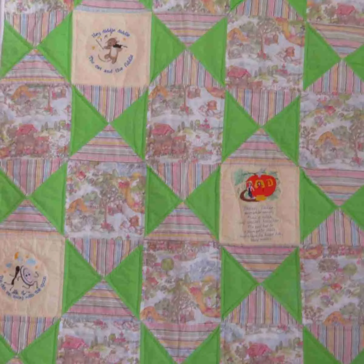 Nursery rhymes baby quilt 1