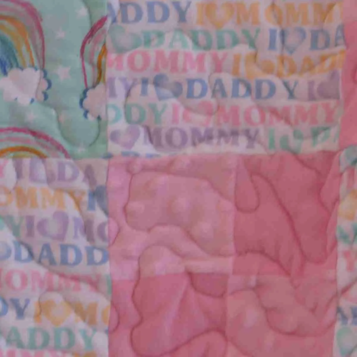 Pink Rainbow Quilt detail 2