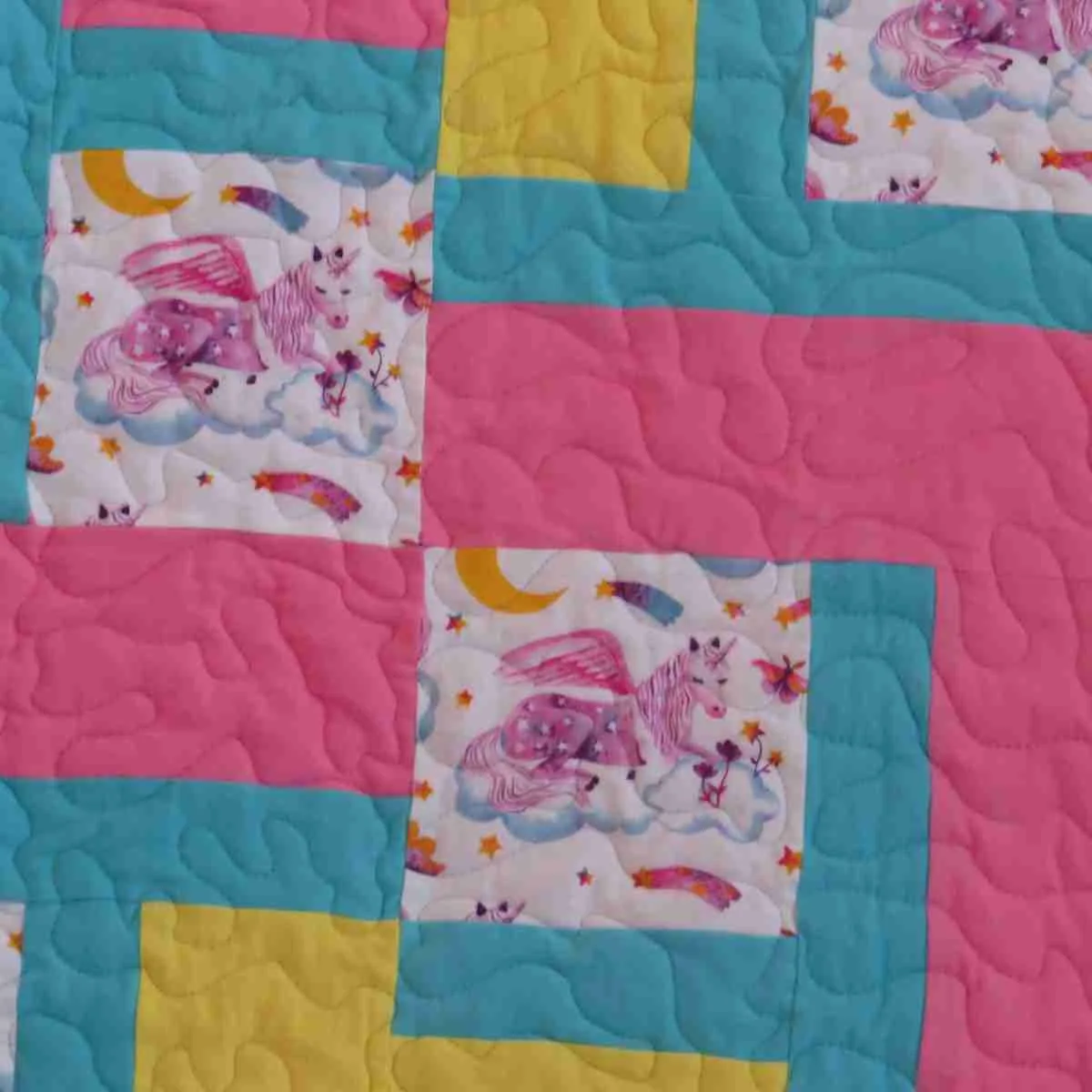 Unicorns and Clouds Baby Quilt 2