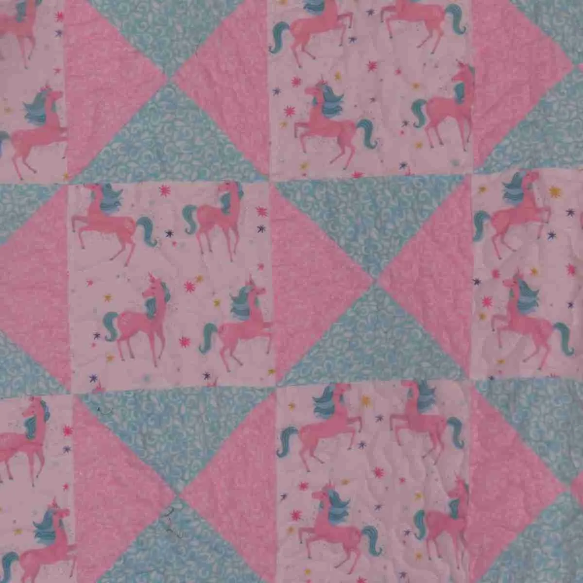 Unicorns at Play Baby Quilt 2