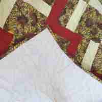sunflowers baby quilt with backing