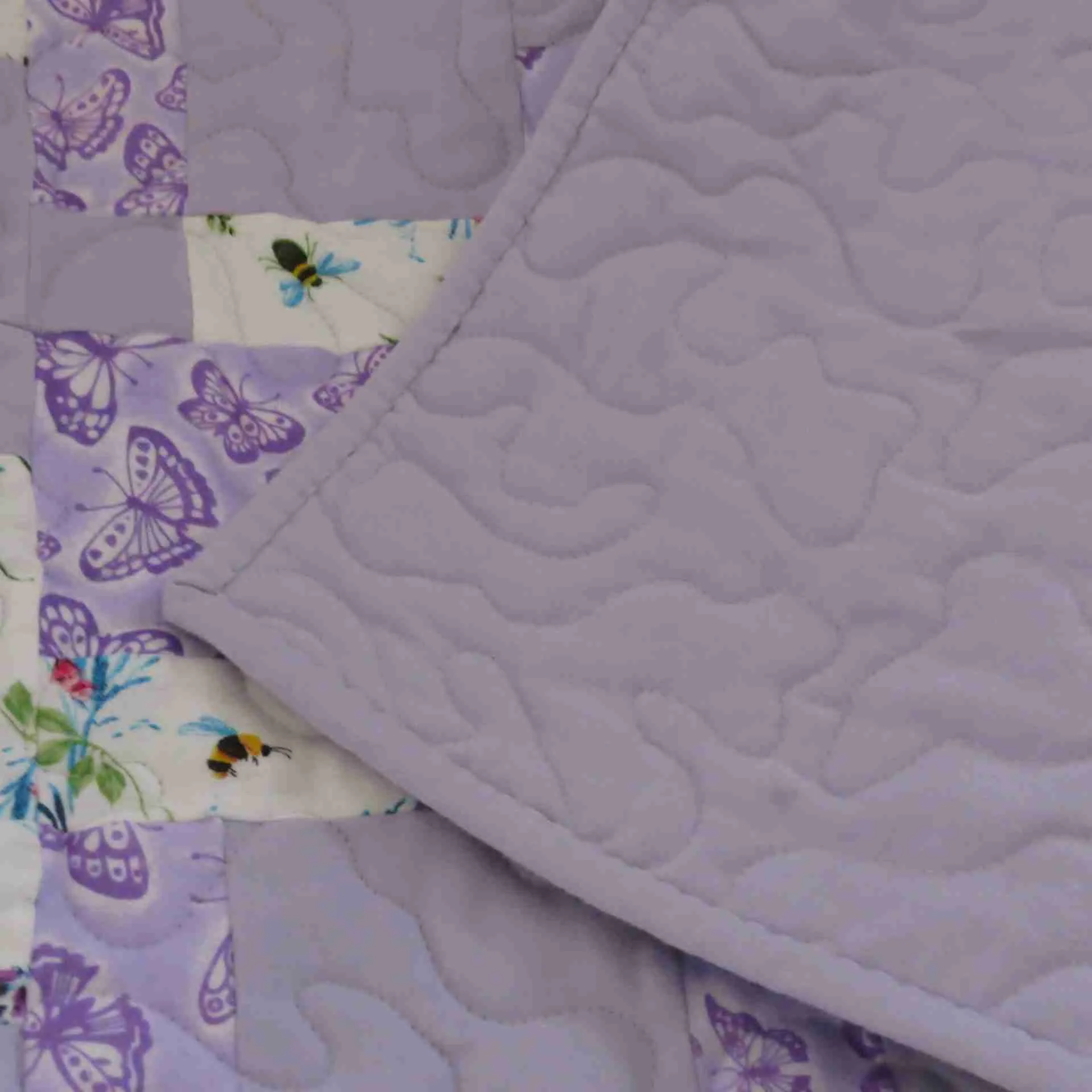 Lilac Butterfly Baby Quilt 1