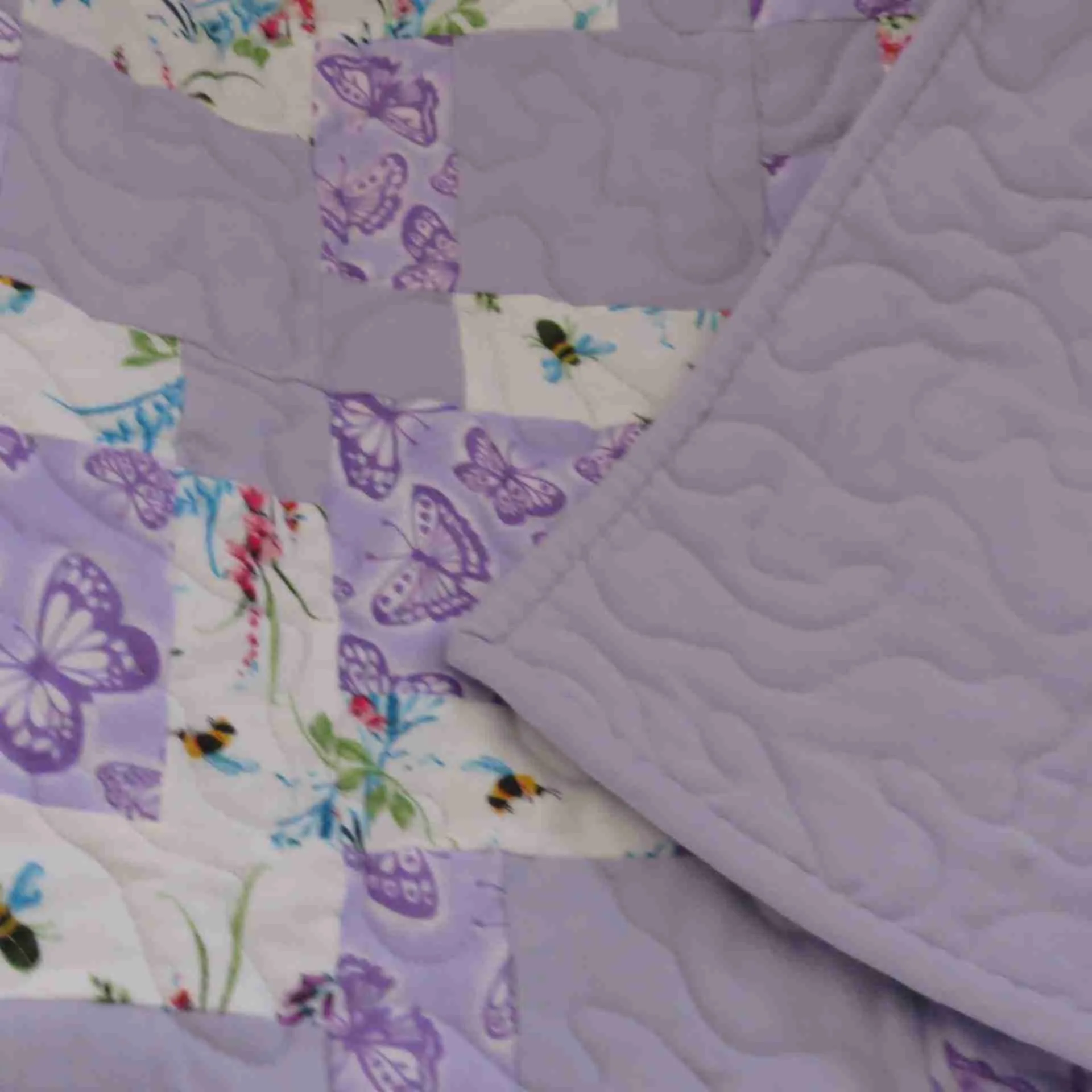 Lilac Butterfly Baby Quilt 2