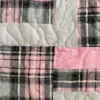 pink plaid baby quilt detail 2