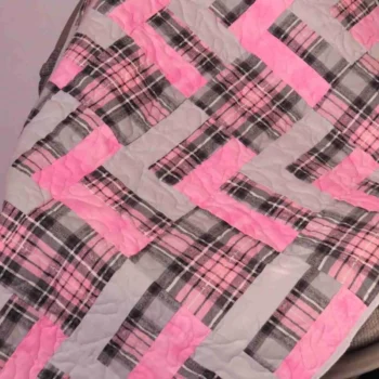 pink plaid detail