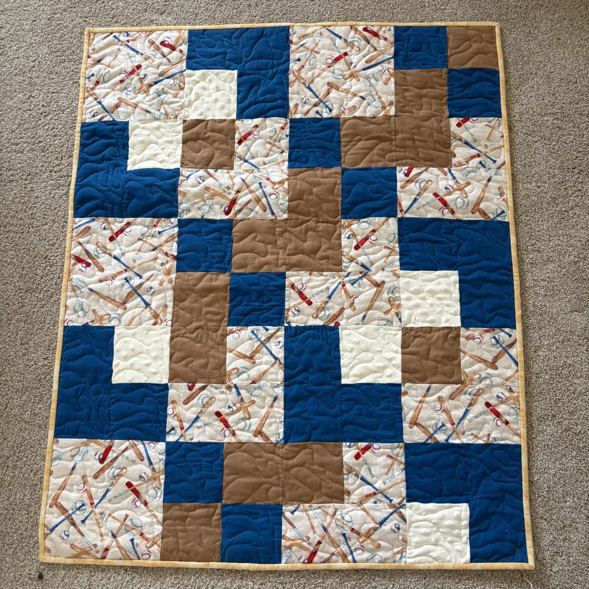 Baseball Games Baby Quilt full