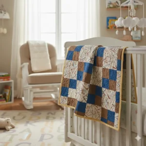 IBaseball Games Baby Quilt on crib
