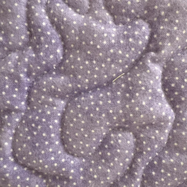 hearts and dots baby quilt detail 2