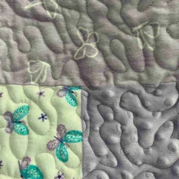 detail 3 butterfly patches baby quilt