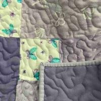 butterfly patches baby quilt with backing