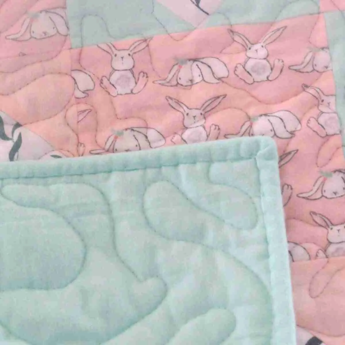 bunny trails baby quilt 3c