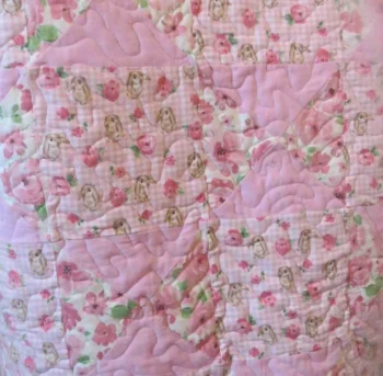 Bunny Trails baby quilt detail 1
