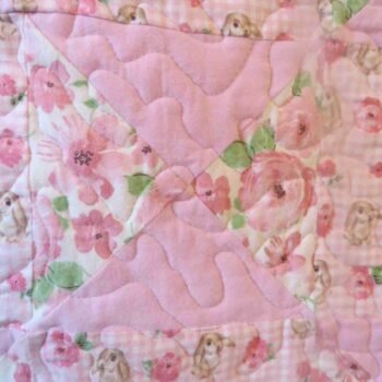 Bunny Trails baby quilt detail 2