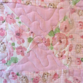 Bunny Trails baby quilt detail 2