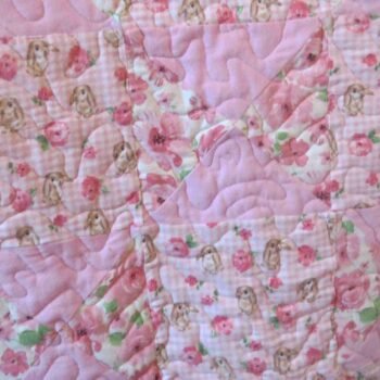 Bunny Trails baby quilt detail 4