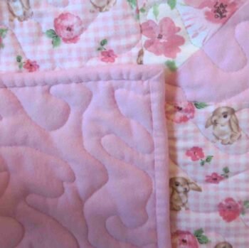 Bunny Trails baby quilt backing
