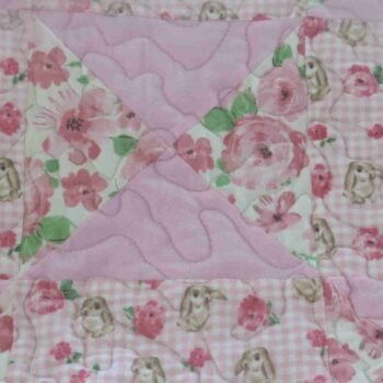 Bunny Trails baby quilt detail 1