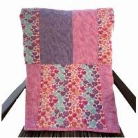 product image hearts and dots baby quilt