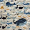 whale songs baby quilt detail 1