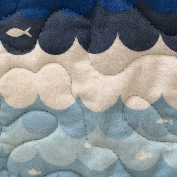 whale songs baby quilt detail 2