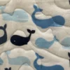 whale songs baby quilt detail 4