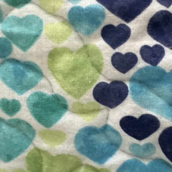 sweet hearts baby quilt detail 3