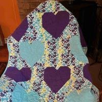 sweet hearts baby quilt product image