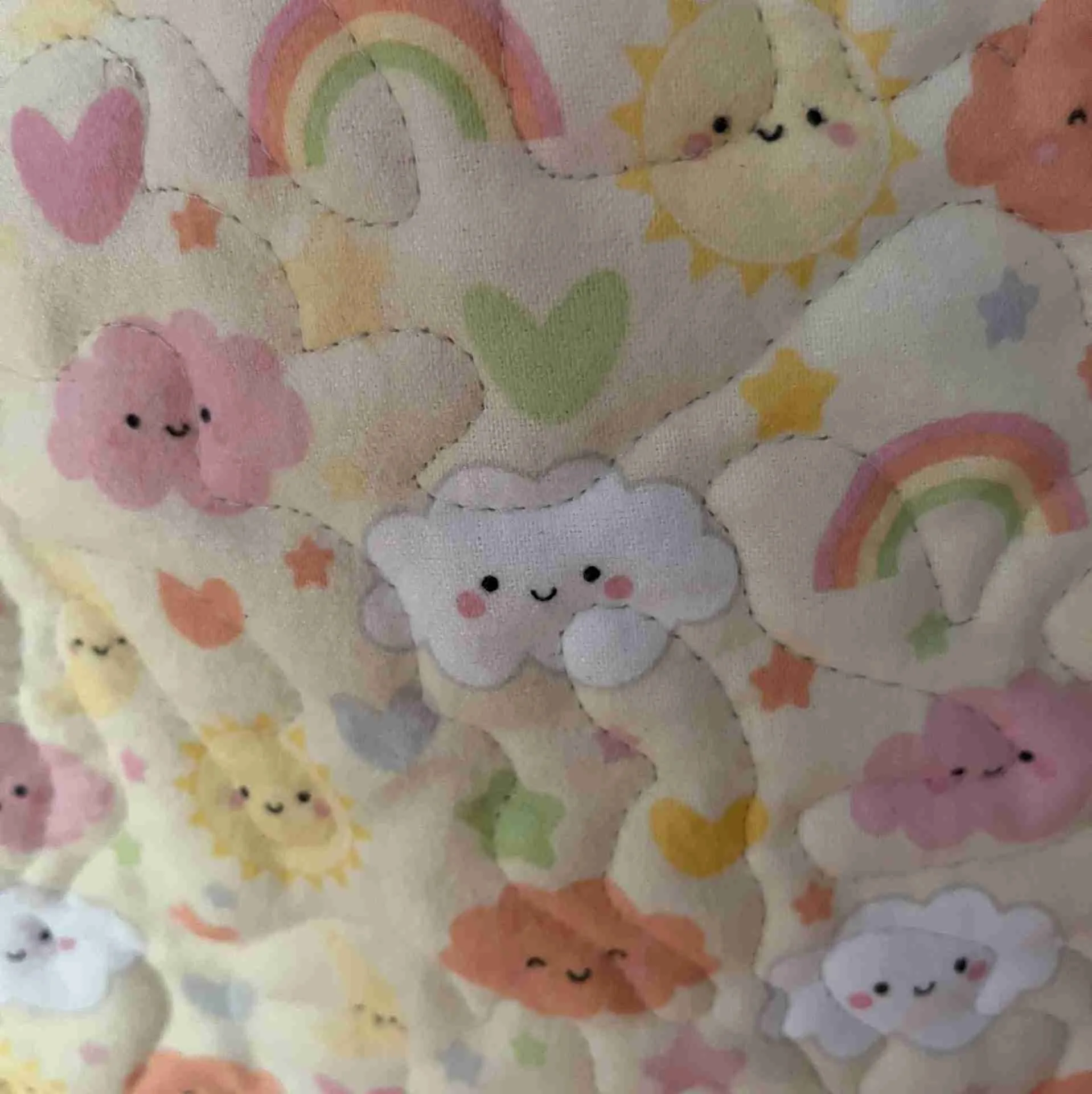 Sunshine & Clouds Baby Quilt detail 3