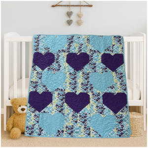 sweet hearts baby quilt product image