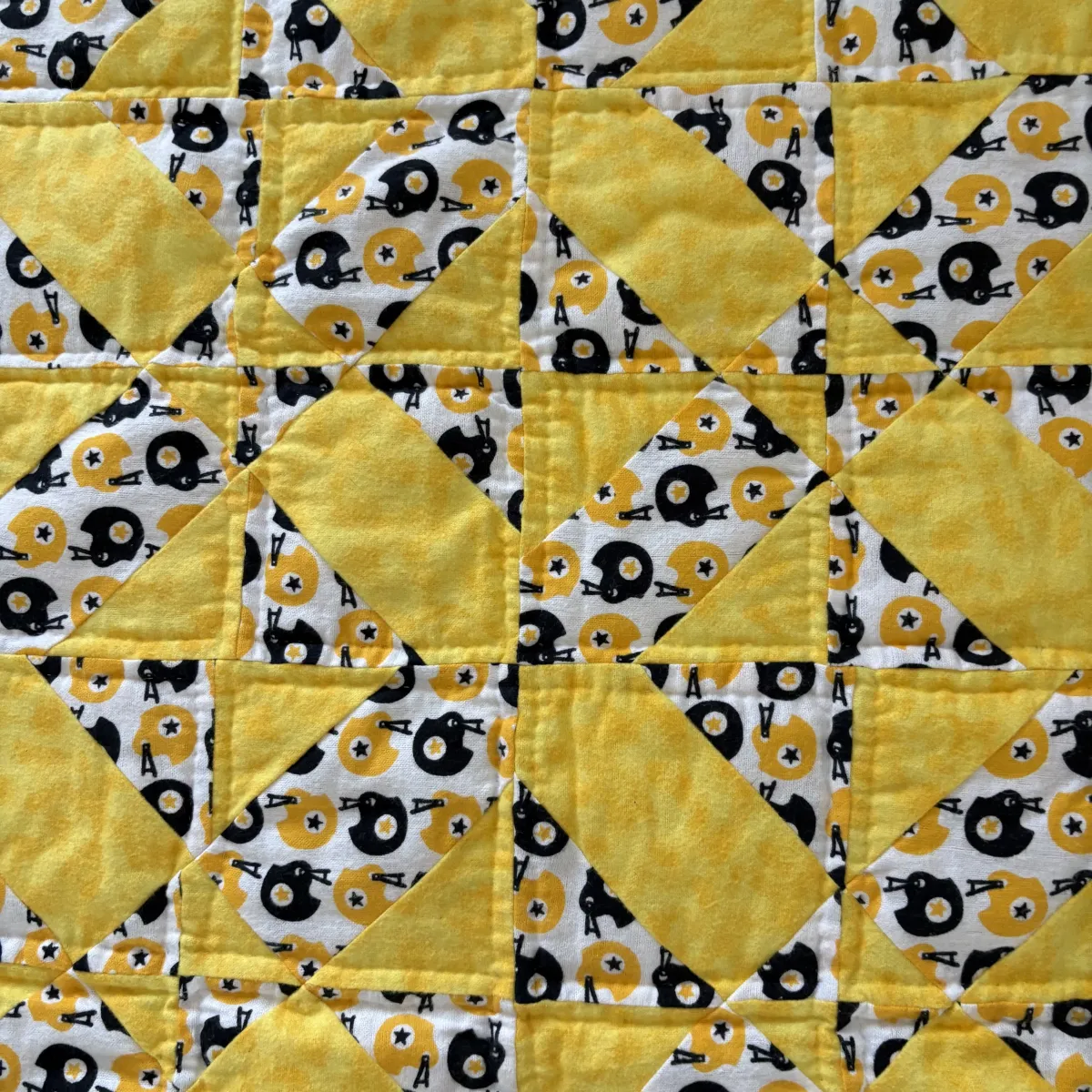 Football Fanatics Baby Quilt detail b