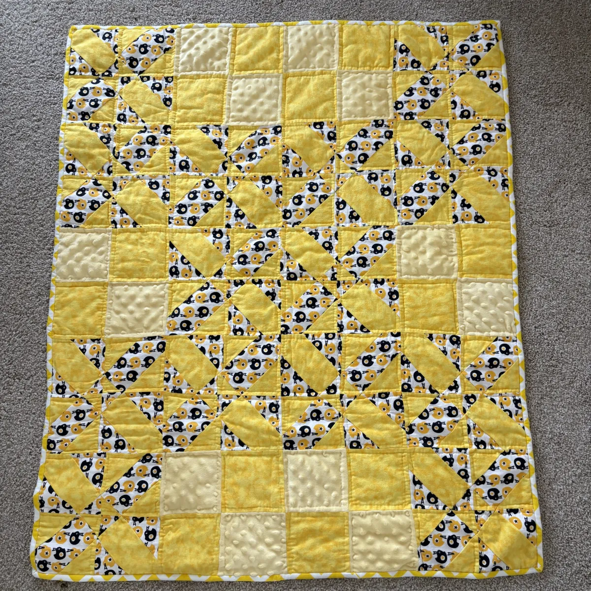 Football Fanatics Baby Quilt detail e