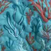 fish patchwork detail, seaside baby quilts