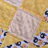 football baby quilt, minky fabric quilt