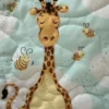 giraffe family baby quilt detail 3