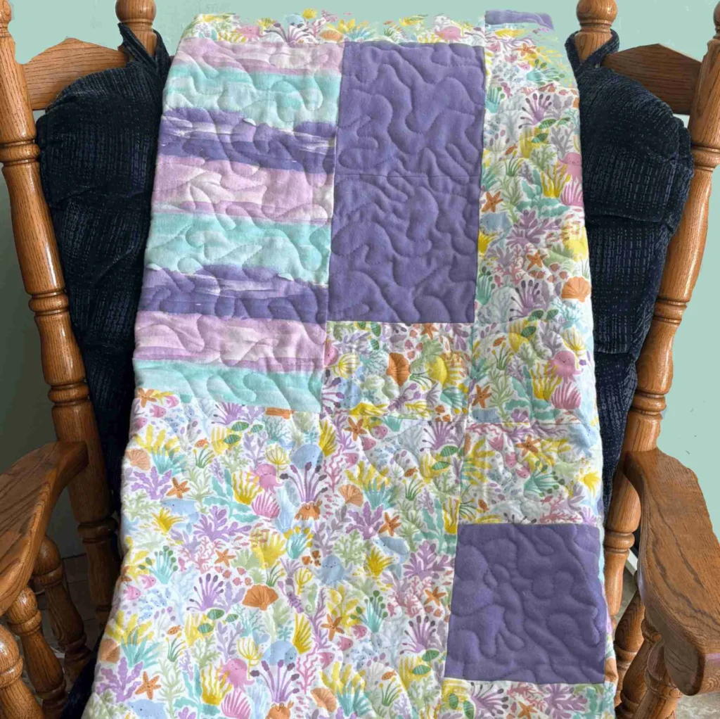 Under the Sea Baby Quilt detail 1