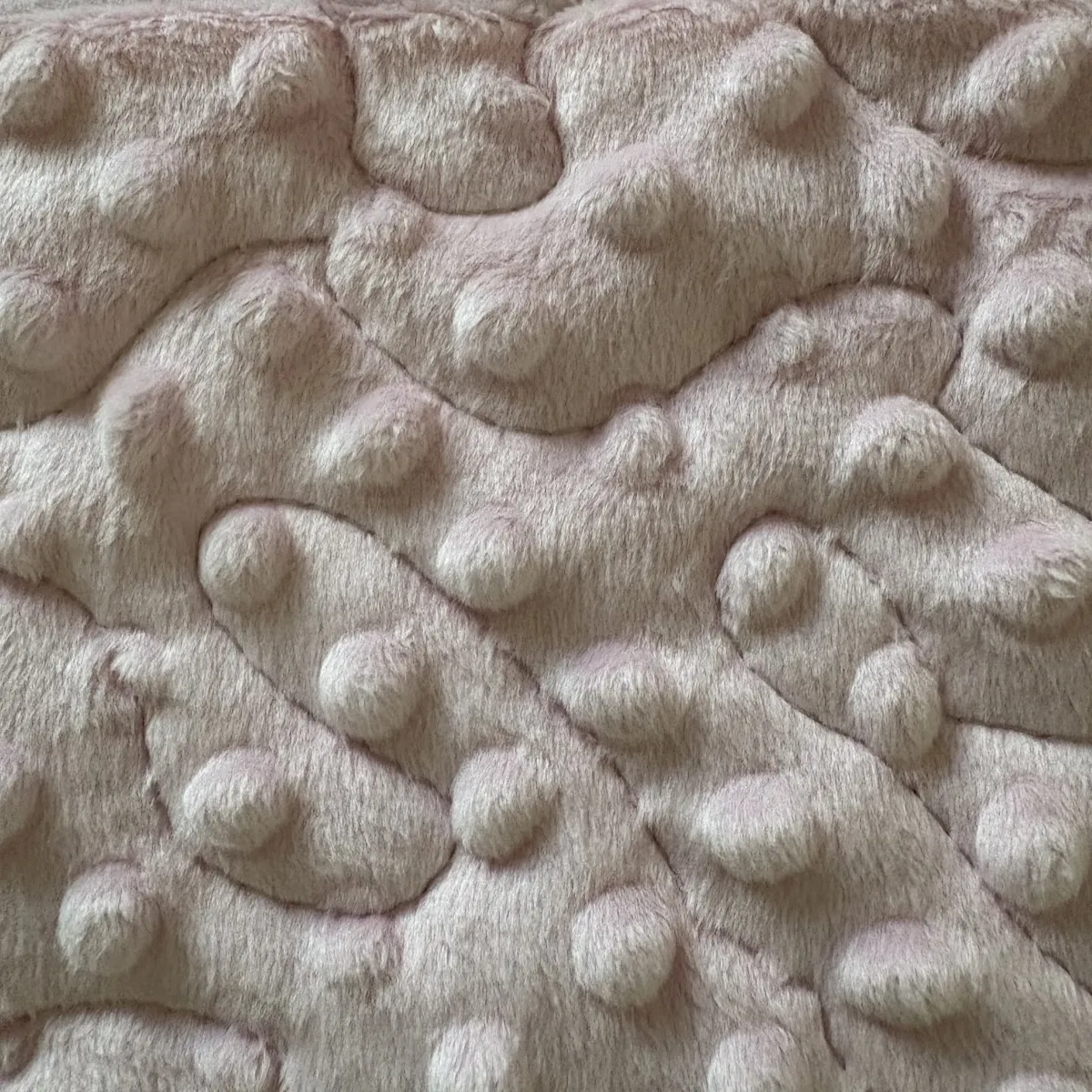 Bunny Frolic Baby Quilt minky detail