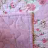 pink bunny baby quilt