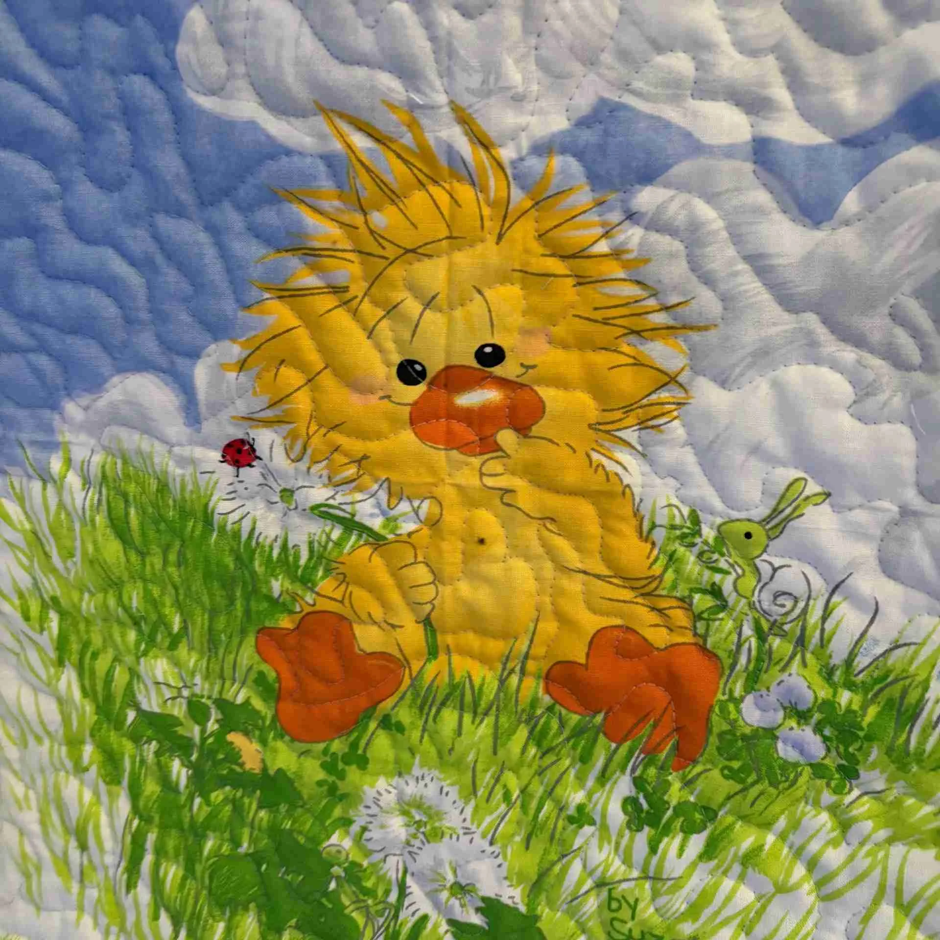 Duckling Baby Quilt detail 1